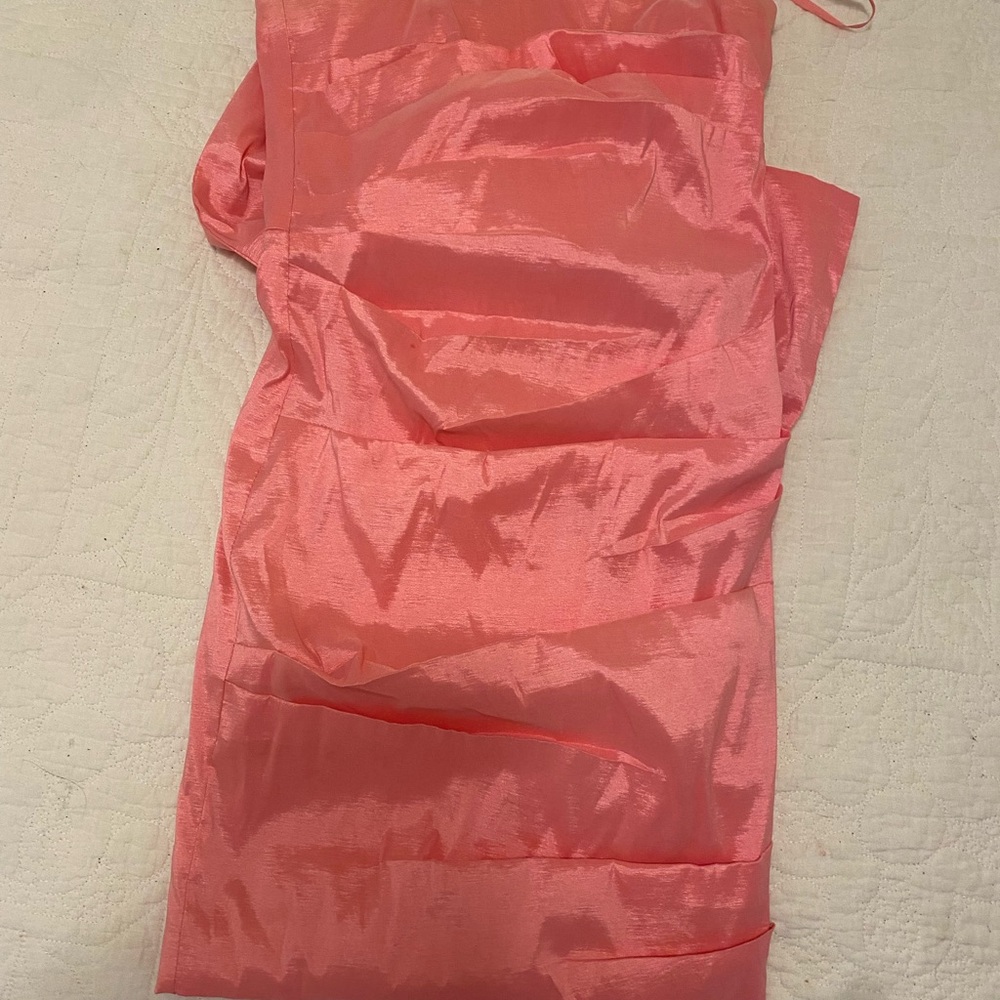 Lovely Day Strapless Coral Dress